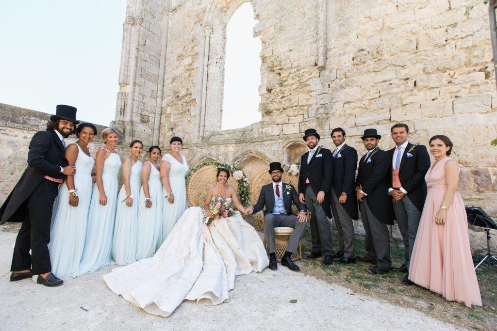 Bridal Party at a Luxurious Wedding Planned in France
