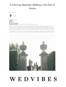 La Fete Featured On Wedvibes - Wedding in Tuscany