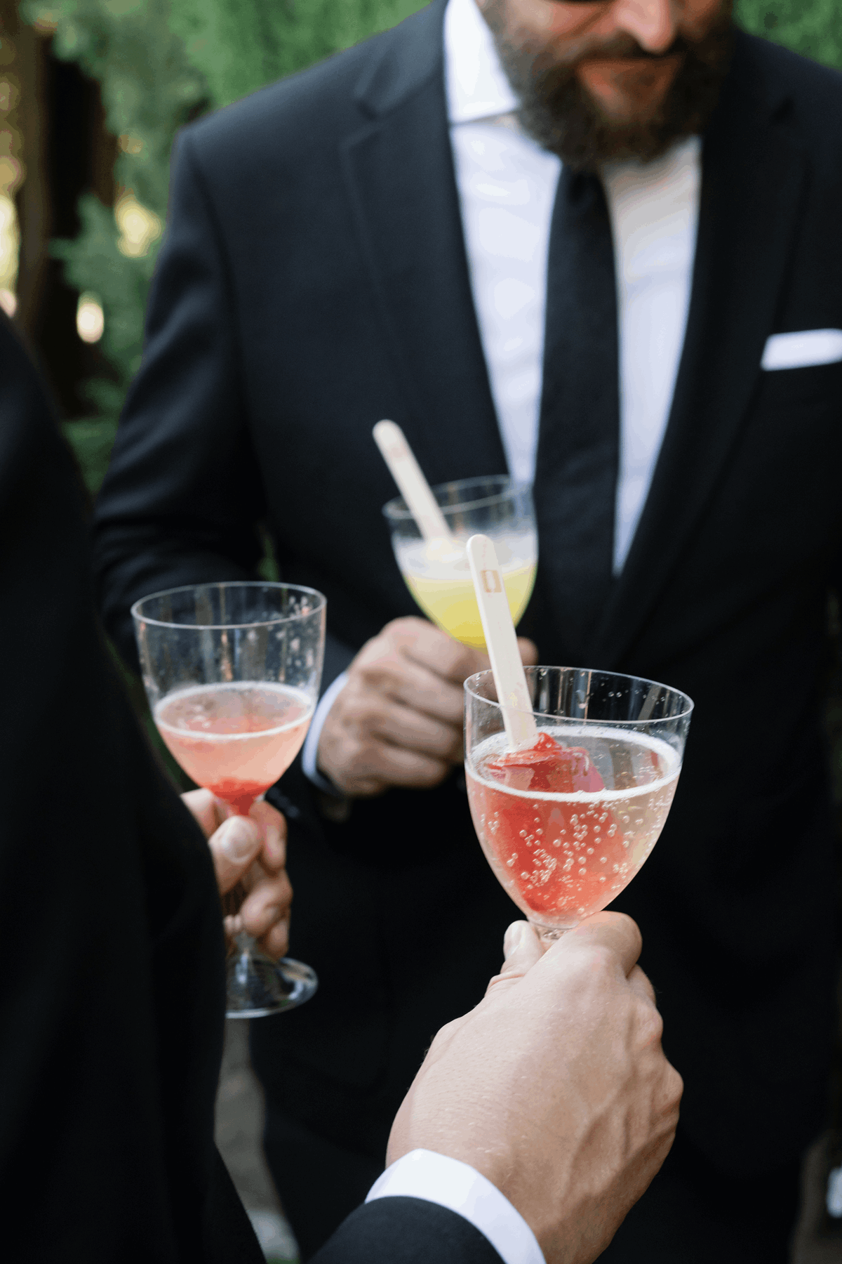 Ice Lollies in Champagne Flutes