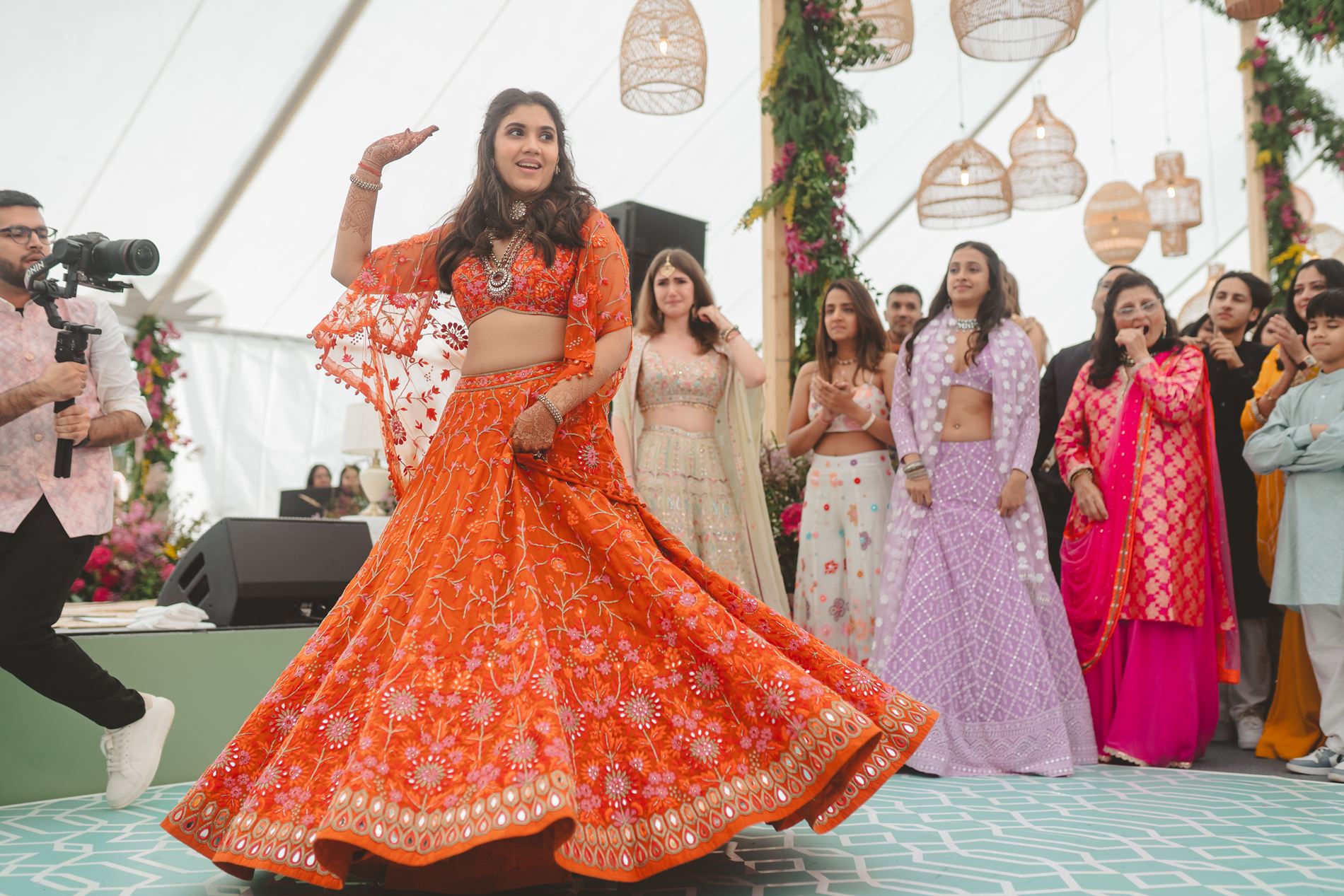 Dancing at a Luxury Indian Wedding
