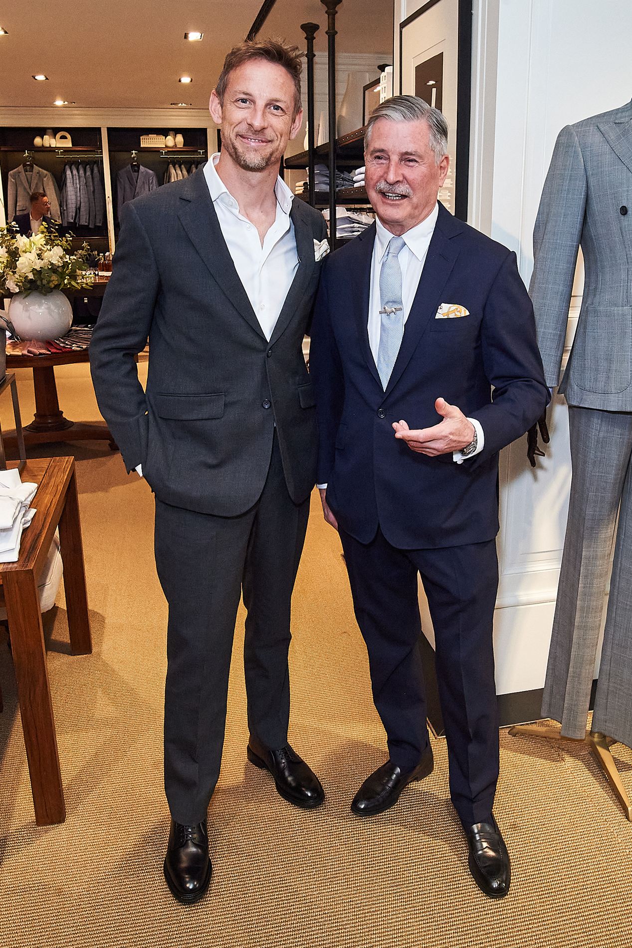 Jenson Button at Hackett Opening Event