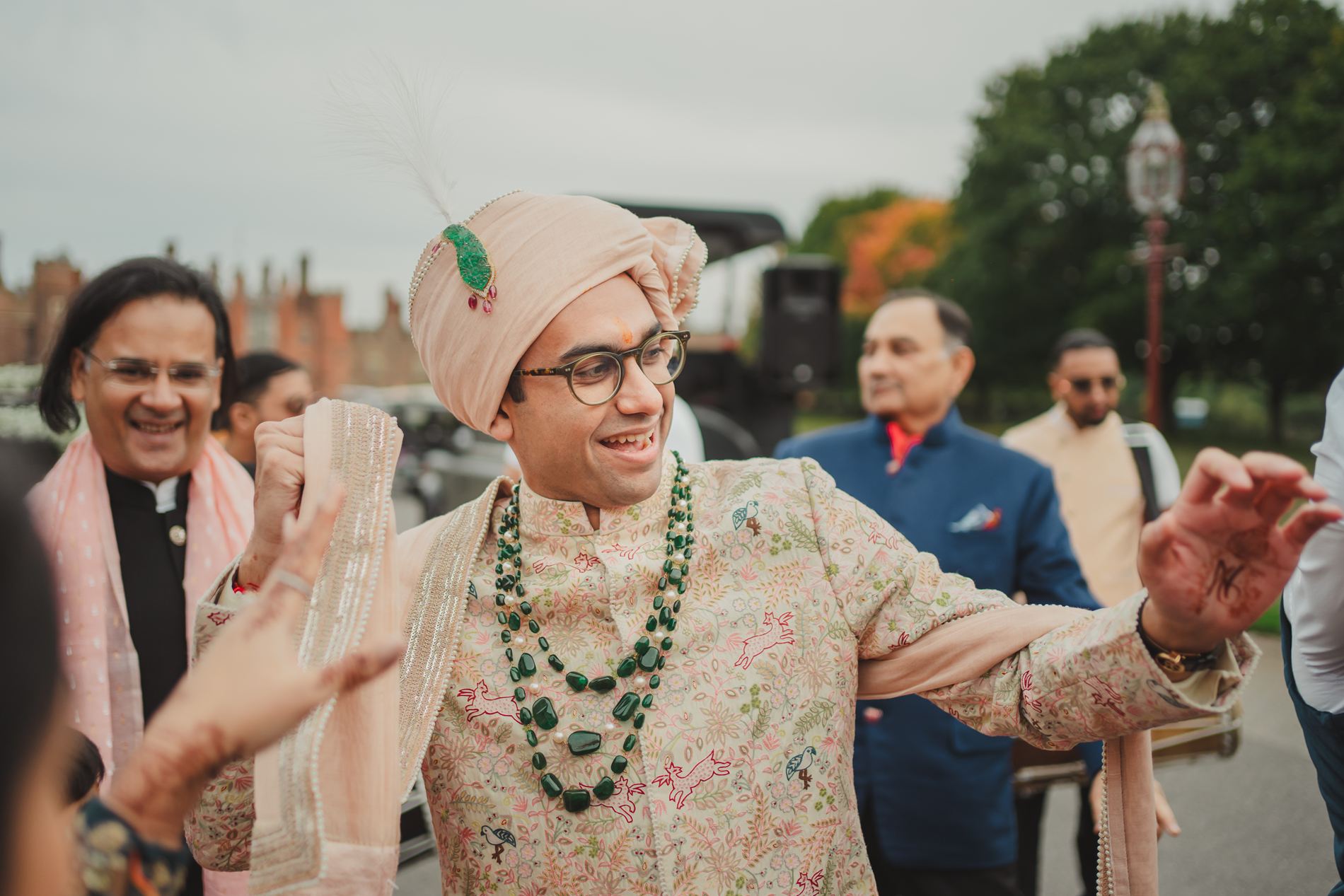 Luxury Indian Baraat on Trophy Drive in Hampton Court Palace