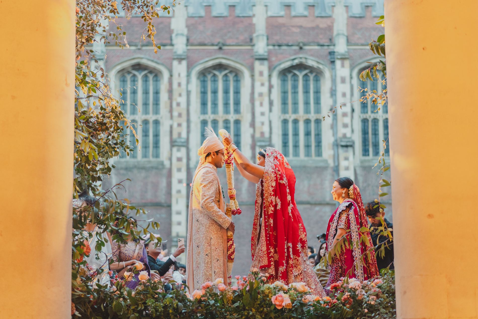 Presentation of Malas at Indian Wedding