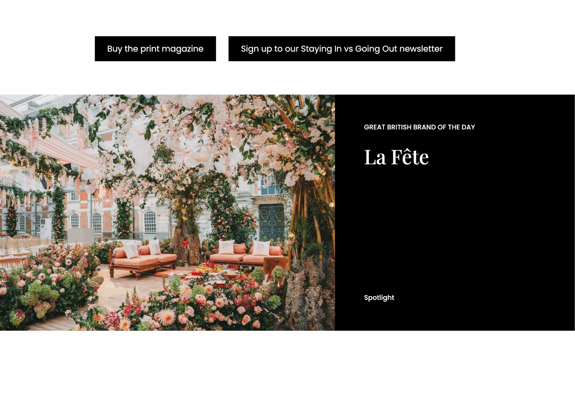 La Fête recognised as a Great British Brand in Town and Country House