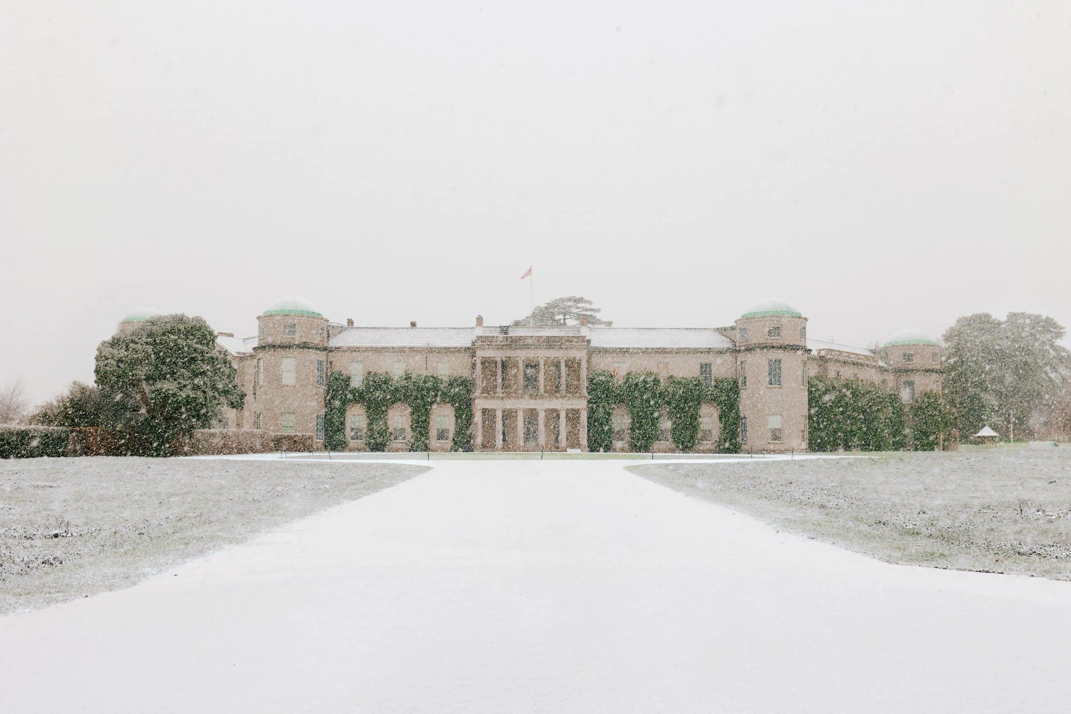 Goodwood House winter wedding in the snow Bradley Basten