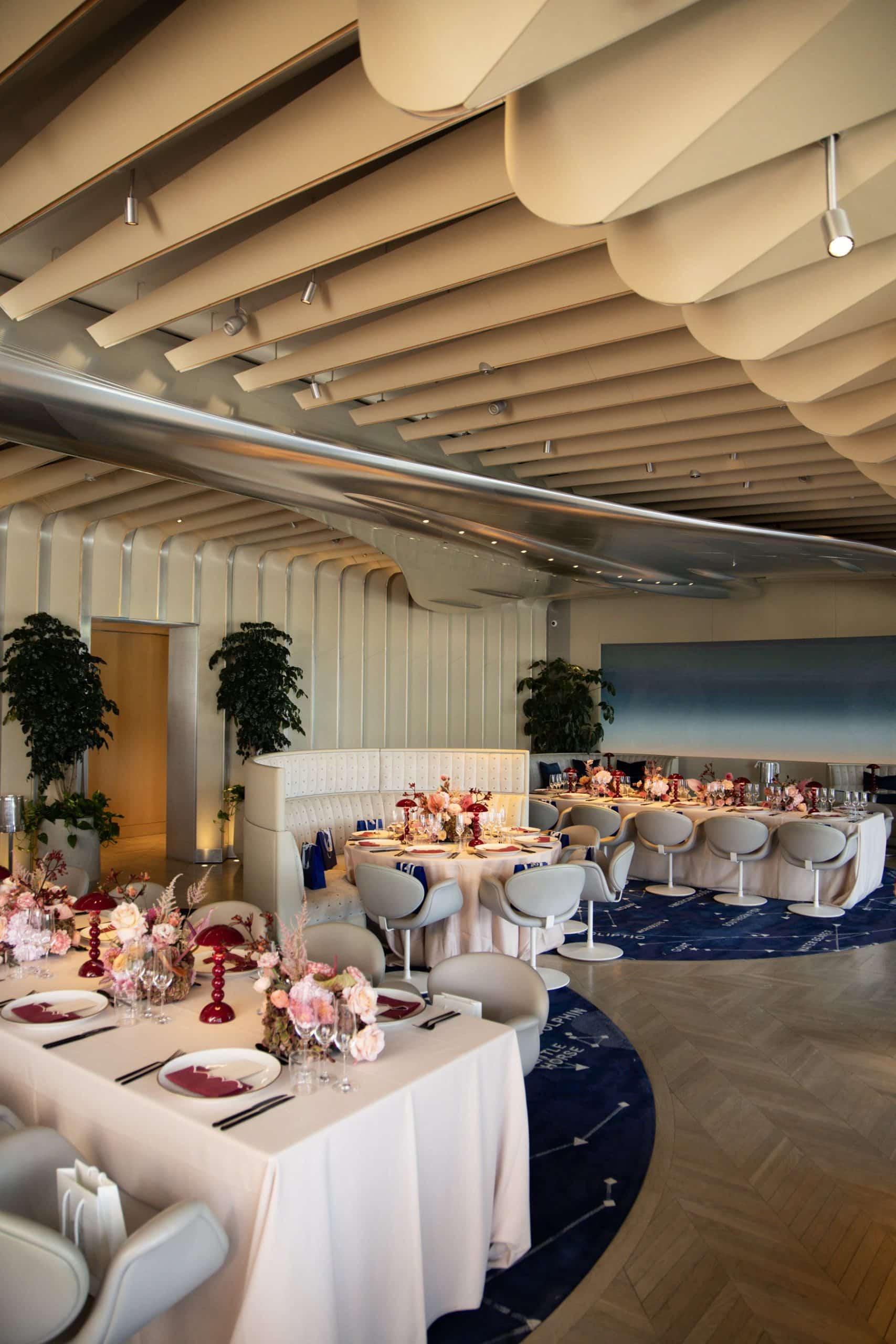 brooklands dining room event styling peninsula london